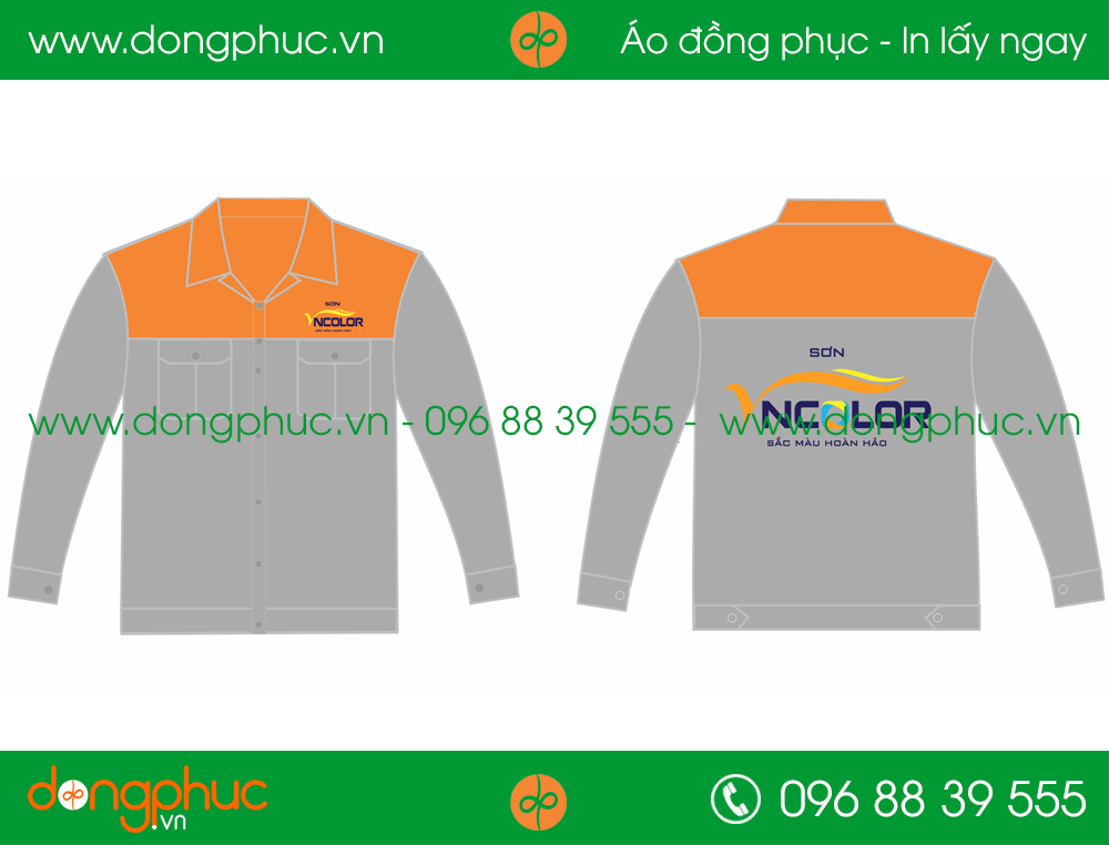 Áo bảo hộ đồng phục cty Sơn vncolor